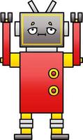 gradient shaded cartoon robot vector