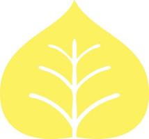 flat color retro cartoon autumn leaf vector