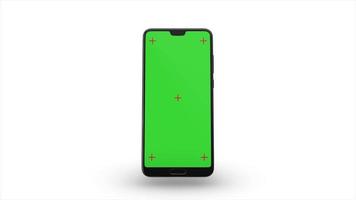 animation de périphérique smartphone à écran vert video