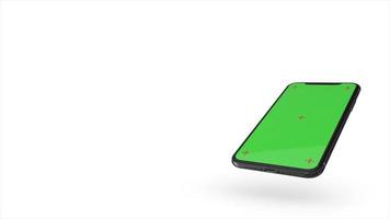 animação de dispositivo de smartphone de tela verde video