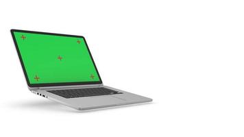 3d laptop apparaat groen scherm video