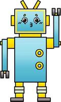 gradient shaded cartoon robot vector