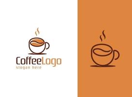 logotipo de la taza de café vector