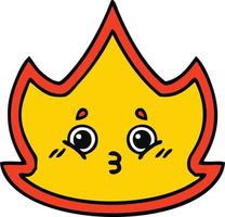 cute cartoon fire vector