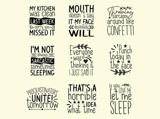 Sarcastic  t-shirt design bundle
