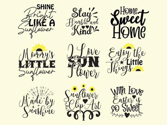 Sunflower  t-shirt design bundle