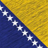 día de la independencia de bosnia 1 de marzo, diseño de bandera cuadrada vector