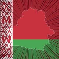 Belarus Independence Day Map Design vector