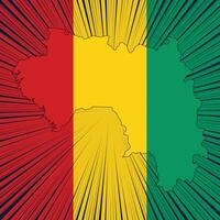 Guinea Independence Day Map Design vector