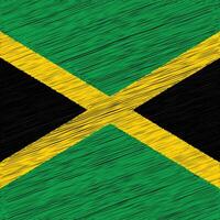 día de la independencia de jamaica 6 de agosto, diseño de bandera cuadrada vector