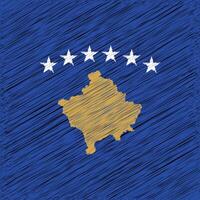 día de la independencia de kosovo 17 de febrero, diseño de bandera cuadrada vector