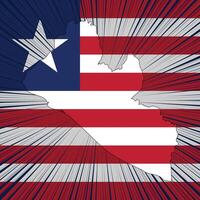 Liberia Independence Day Map Design vector