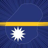 Nauru Independence Day Map Design vector