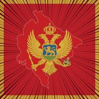 Montenegro Independence Day Map Design vector