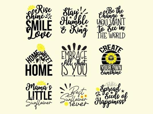 Sunflower  t-shirt design bundle