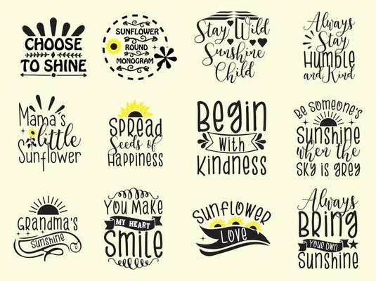 Sunflower  t-shirt design bundle