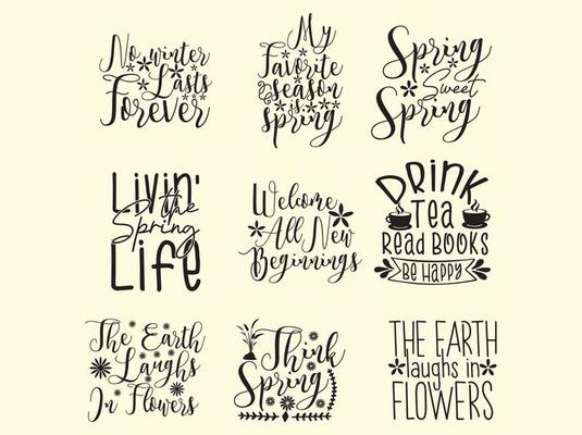 Spring  t-shirt design bundle