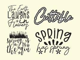 Spring  t-shirt design bundle vector