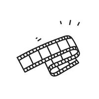 hand drawn doodle film strip illustration vector