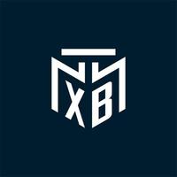 logotipo inicial del monograma xb con diseño de estilo geométrico abstracto vector