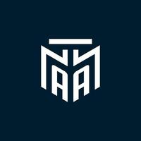 logotipo inicial del monograma aa con diseño de estilo geométrico abstracto vector