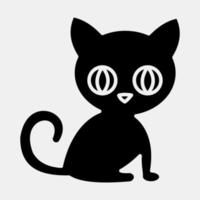 icono cat.icon en estilo glifo. adecuado para impresiones, afiches, volantes, decoración de fiestas, tarjetas de felicitación, etc. vector