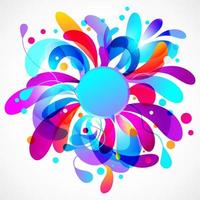 Vector abstract background with floral elements