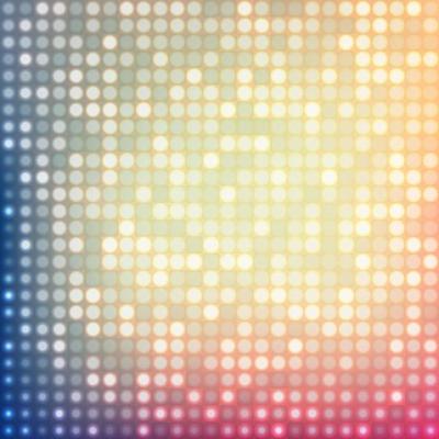 Vector abstract background of colorful glowing dots. Pattern of simple geometric shapes, wallpaper