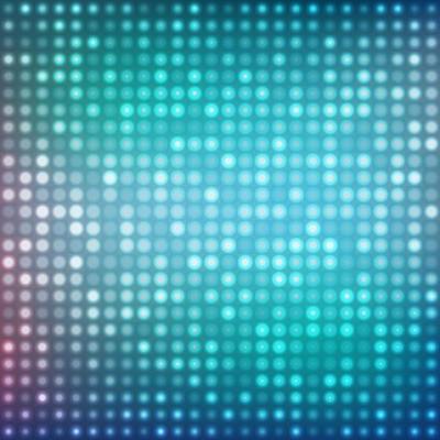 Vector abstract background of colorful glowing dots. Pattern of simple geometric shapes, wallpaper