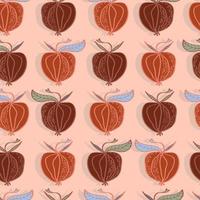 manzanas, fruta, vector, seamless, patrón vector