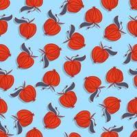 apples fruit vector seamless pattern