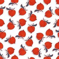 manzanas, fruta, vector, seamless, patrón vector