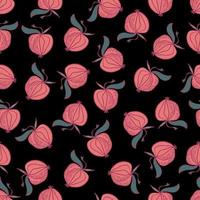 apples fruit vector seamless pattern