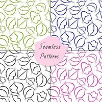 Set of seamless pattern with lips and lines on white  background. Stylish design for wallpaper, surface,textiles,notebooks,case, clouthers,design objects, wrapping paper. Decorative print. Vector
