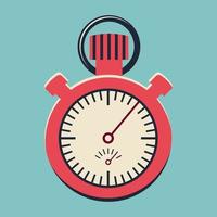 icono de cronómetro moderno. reloj circular de estilo plano. botón del temporizador aislado. ilustración vectorial para un estilo de vida saludable, deporte, web, negocios vector