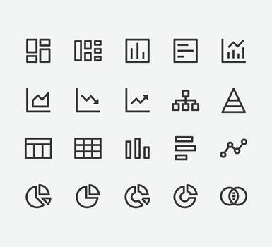 Diagram and chart icon. Business diagrams icon symbol. Diagram and chart vector illustration on isolated background.