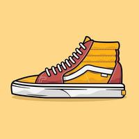 ilustración de zapatillas populares vector