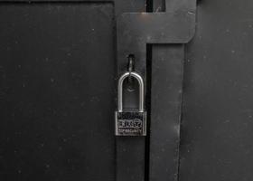 Sidoarjo, Jawa timur, Indonesia, 2022 -  close-up photo of the car garage lock