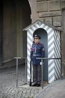 Prague, Czech Republic, 2014. Guard on duty at the Castle in Prague photo