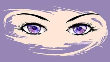 Set of Female Eyes of Different Colors in the Style of Manga. Stock Vector  - Illustration of design, cartoon: 273805147