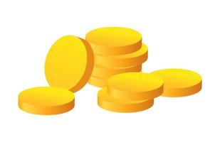 Illustration of a small pile of coins vector