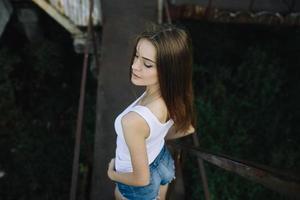 young beautiful girl posing photo