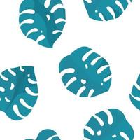 monstera leaves pattern vector