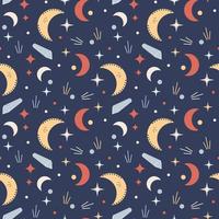 magic pattern with starry sky vector