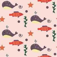 cartoon sea animals vector