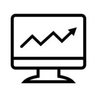 Illustration Vector Graphic of Analytics, graph, online Icon