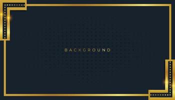 Gradient black social media banner background with golden frame vector