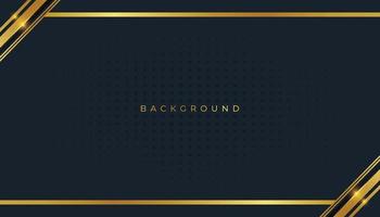 Gradient black social media banner background with golden frame vector
