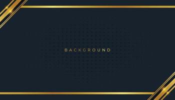 Gradient black social media banner background with golden frame vector