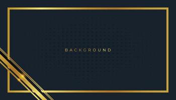 Gradient black social media banner background with golden frame vector